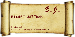 Bitó Jákob névjegykártya